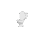 white toilet facing to the right