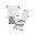 white toilet facing to the right