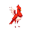 red bird specie, standing, mostly red, beautiful bird, majestic, white wings and white stomach