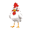 white and red bird standing