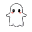 friendly pixel ghost with feets