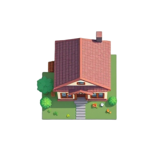 top-down plan of a house