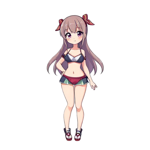 anime girl with bikini 