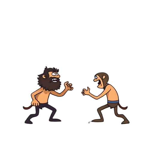 cave man fight