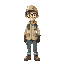 a climate researcher with a special outfit on 