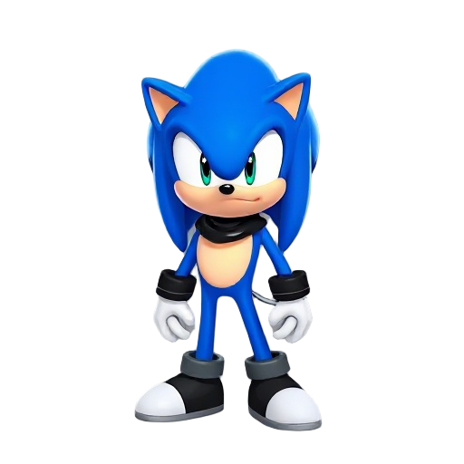 knuckles the echidna, blue skin with black and white clothing