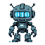 robot with 5 nixie tubes for a face
