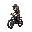 industrial bike rider with name "voowy"