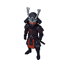 samurai dark fantasy andando para frente