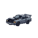 destroyed car