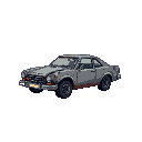destroyed car