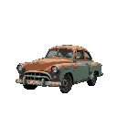 rusted car