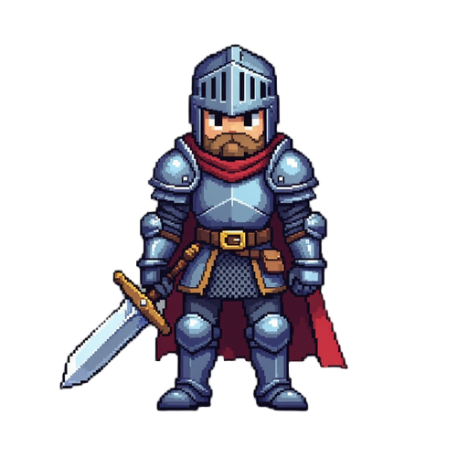 pixel art rpg knight hero