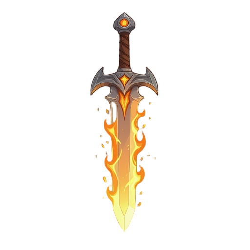 flaming sword