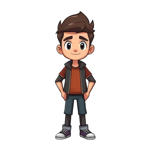 faça uma sprite 2d de um personagem homem