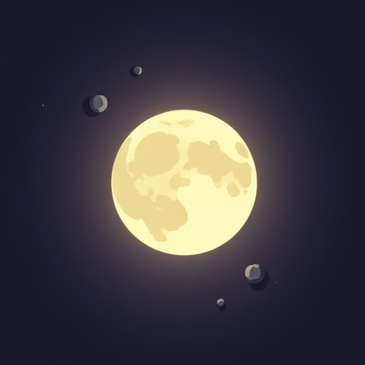 only moon, game mapp, with craters, and shadows