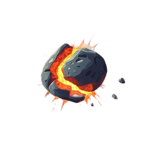 asteroid slowly breaking apart near a supernova.
