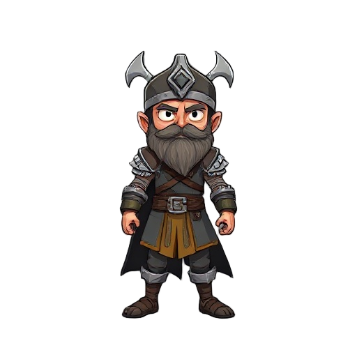 a 2d character for a platform game medieval warrior