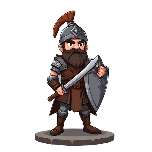 a 2d character for a platform game medieval warrior