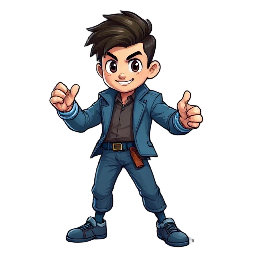 fighting game character that looks like young tech ceo