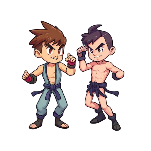 fighting game character for retro video game