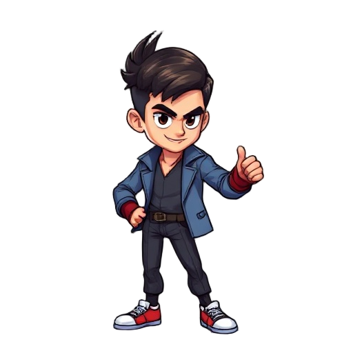 fighting game character that looks like young tech ceo in 16-bit style