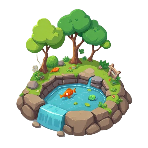 ditch without fish in small park