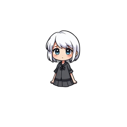 girl white short hair