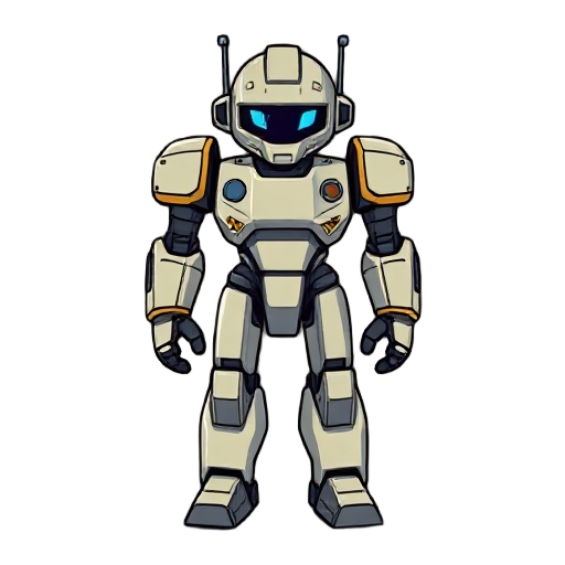 turbografx16 robot game character for scifi top down game