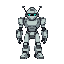 turbografx16 robot game character for scifi top down game