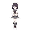 full-body view of an japanese school girl
