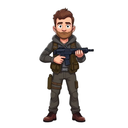 man with a gun