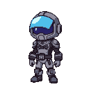 quero um astronalta pixelado no estolo de terraria, quero o visor do capacete azul, quero o capacete estilo halo com meio que entenas