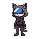 quero um astronalta pixelado no estolo de terraria, quero o visor do capacete azul, quero o capacete estilo gato com meio que entenas