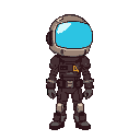 quero um astronalta pixelado no estolo de terraria, quero o visor do capacete azul