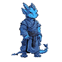 dragonborn blue monk
