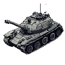 top down view of a tiger tank 