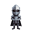 a cute knight character 