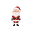 a cute pixel art santa claus in 2d