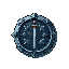 an emblem representing a samurai class with a katana in the middle that looks kinda like final fantasy xiv's job stones