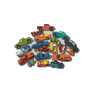 wall of crashed cars