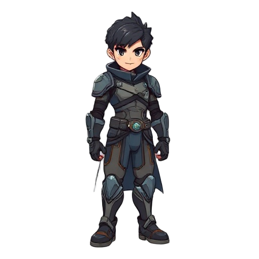 high tech jrpg hero