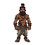 indian mythological character like bheem bulky pixelated metroidvania character with idle sprite