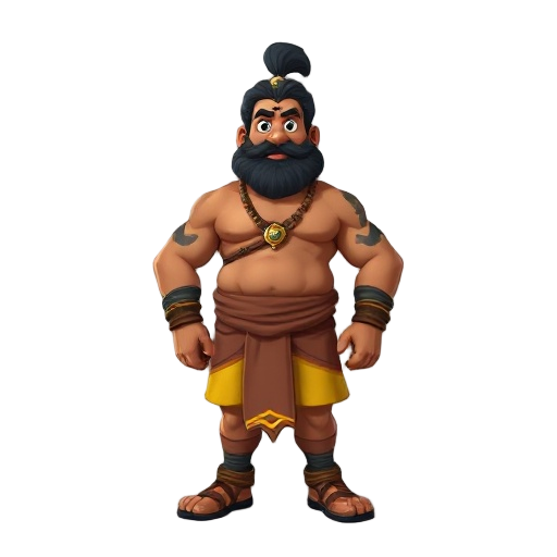 indian mythological character like bheem bulky