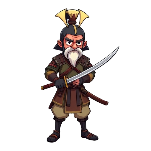 old samurai with a sword