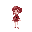 a red-haired and white girl wearing a red outfit