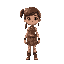 tribal style young girl with brown hair 