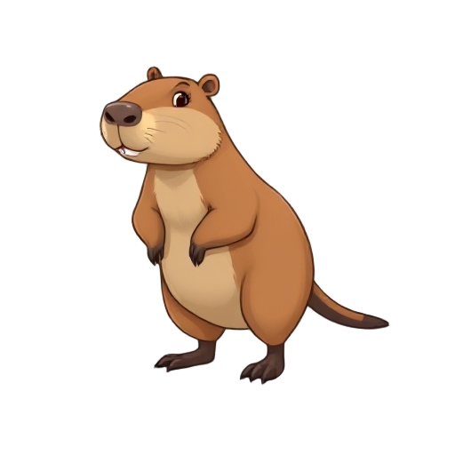 capybara standing on two legs