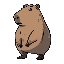capybara standing on two legs