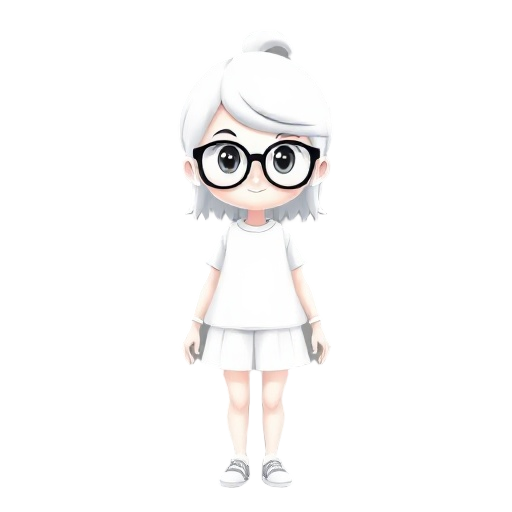 white girl with glasses